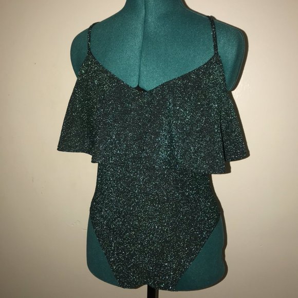 Emerald Green Glitter ZARA Bodysuit - Picture 1 of 6